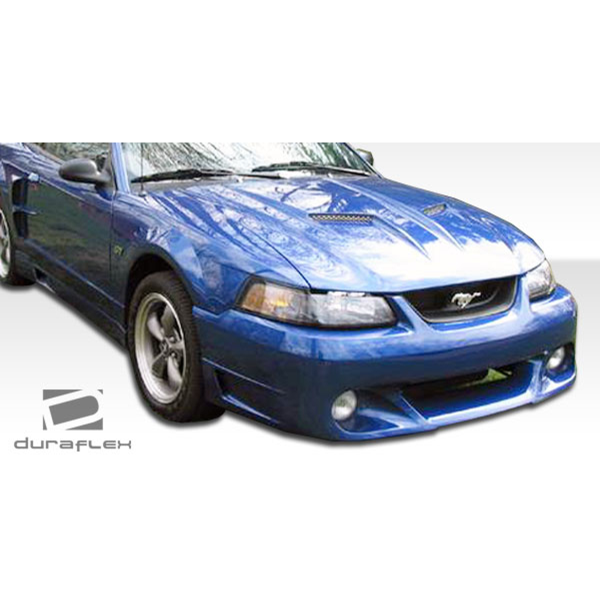 Modify your Ford Mustang 1999 with our Exterior/Side Skirts - Front angle view of the vehicle