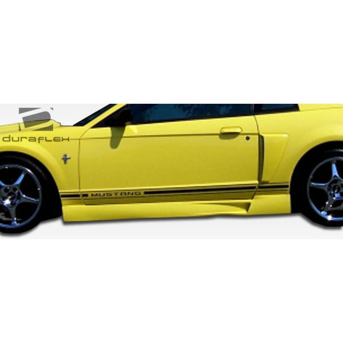 Modify your Ford Mustang 1999 with our Exterior/Side Skirts - Part shown at a side angle of vehicle