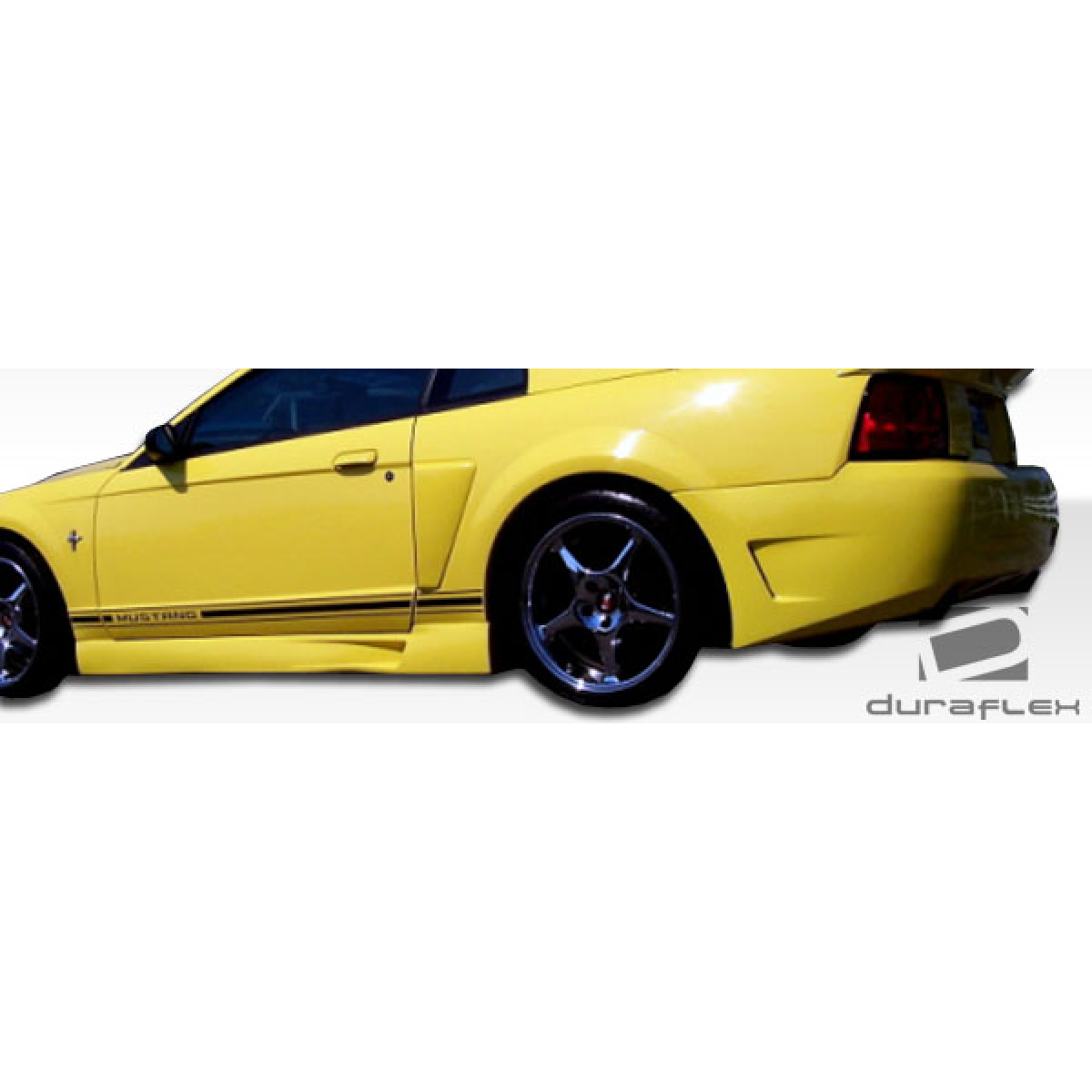 Modify your Ford Mustang 1999 with our Exterior/Side Skirts - Side profile angle of the vehicle showing skirts