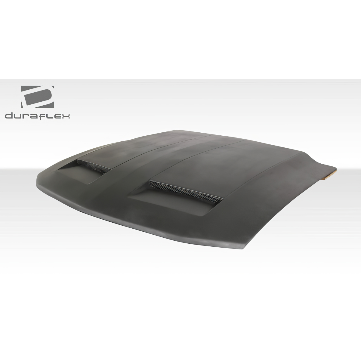 Modify your Ford Mustang 2005 with our Exterior/Hoods - Angled view of hood part showing design features