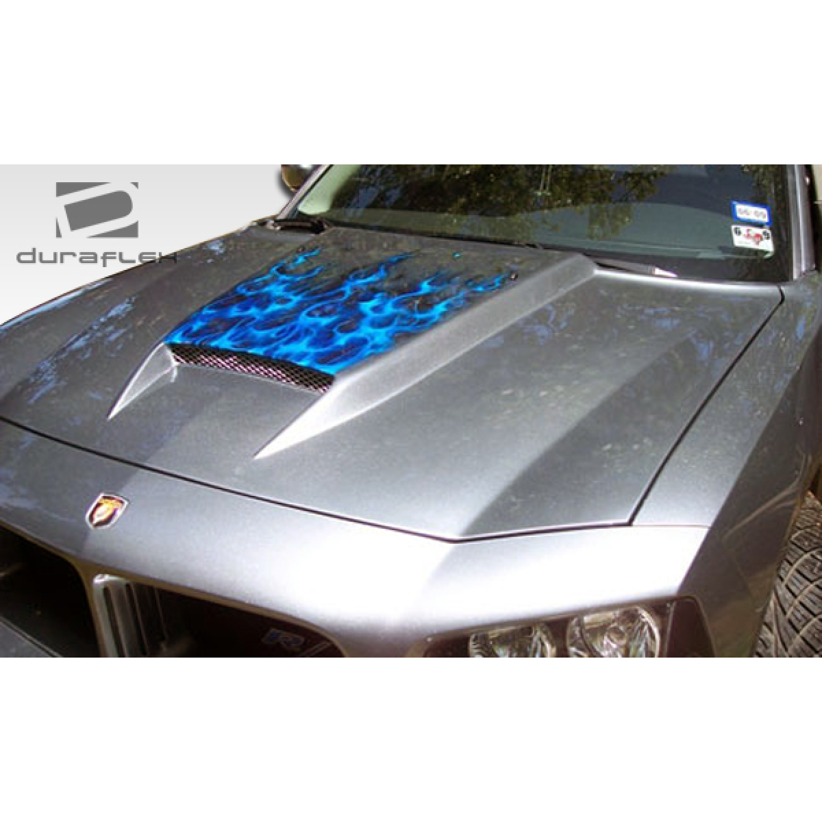 Modify your Dodge Charger 2006 with our Exterior/Hoods - Top down view of hood showcasing paint design