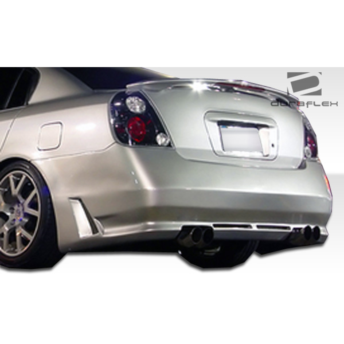 Modify your Nissan Altima 2002 with our Exterior/Rear Bumpers or Lips - Angle shows rear view of the Nissan Altima