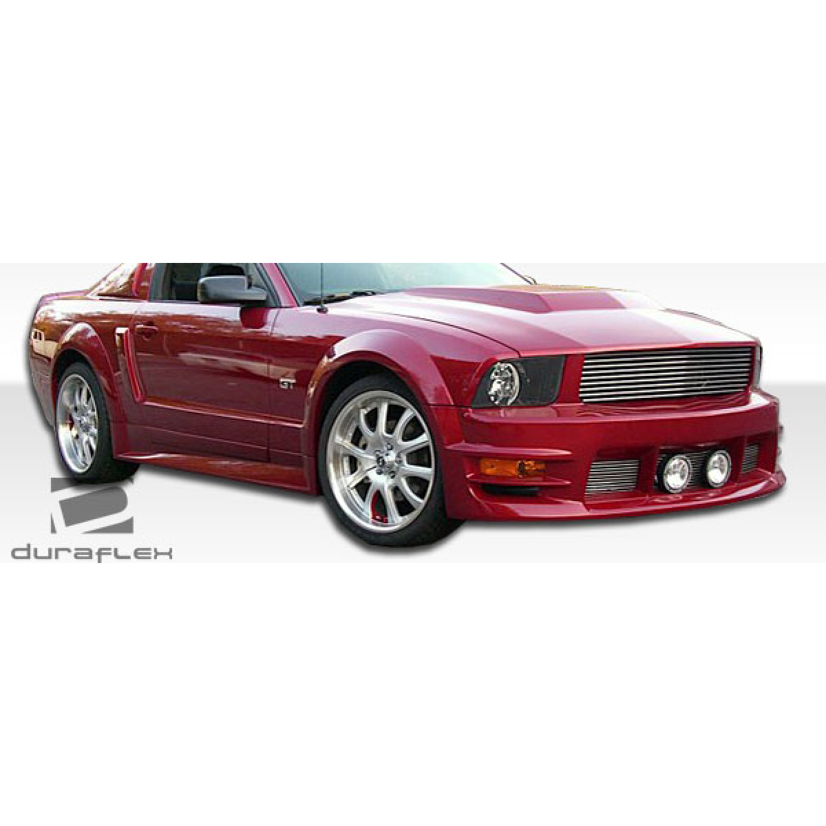 Modify your Ford Mustang 2005 with our Exterior/Side Skirts - Front angled view of the vehicle and part