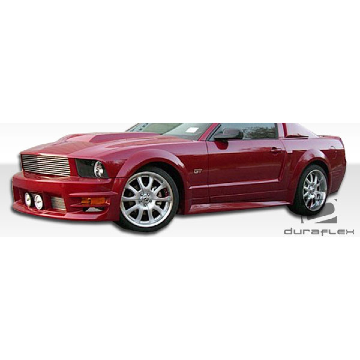 Modify your Ford Mustang 2005 with our Exterior/Side Skirts - Side angle view of the vehicle part