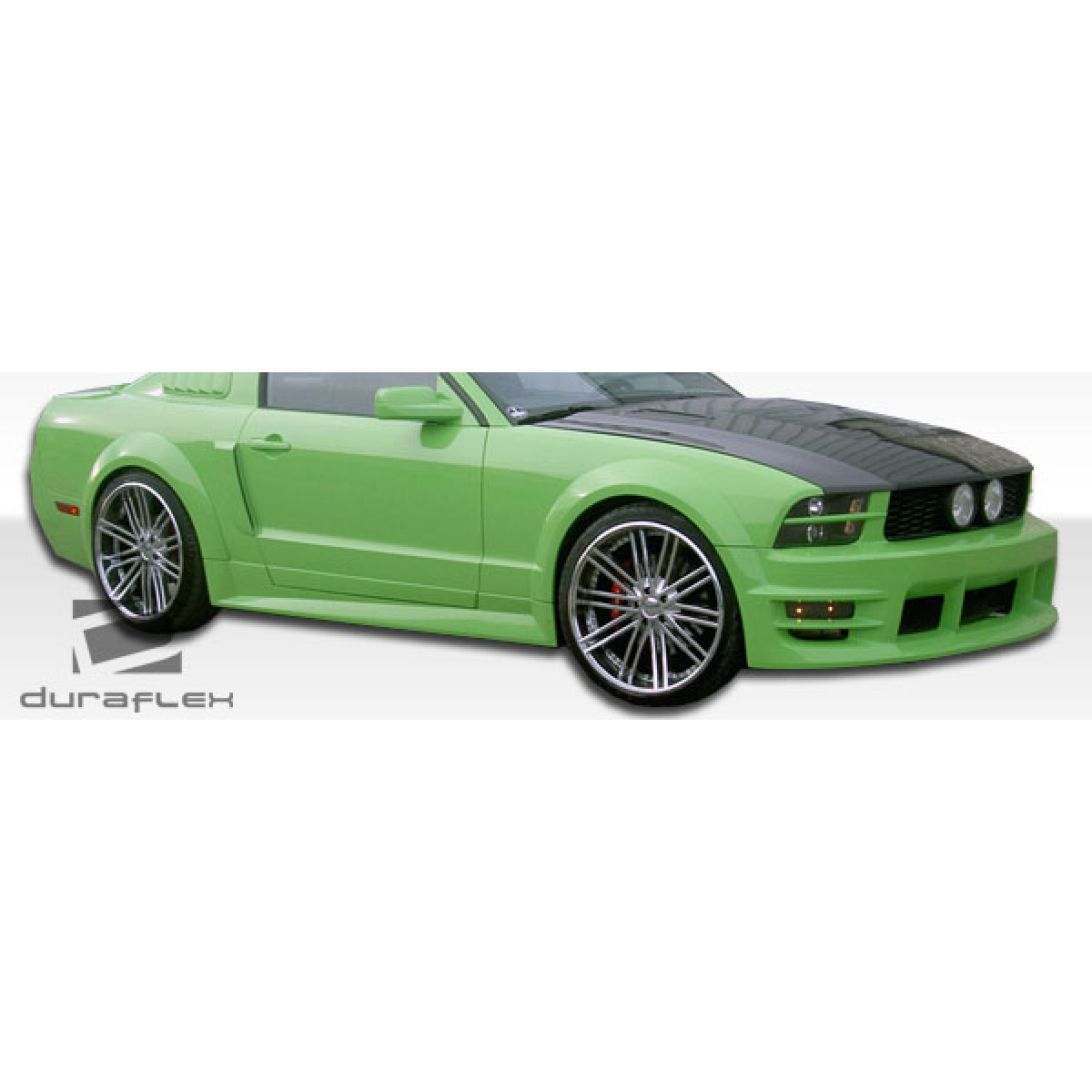 Modify your Ford Mustang 2005 with our Exterior/Side Skirts - Side view at a slight angle