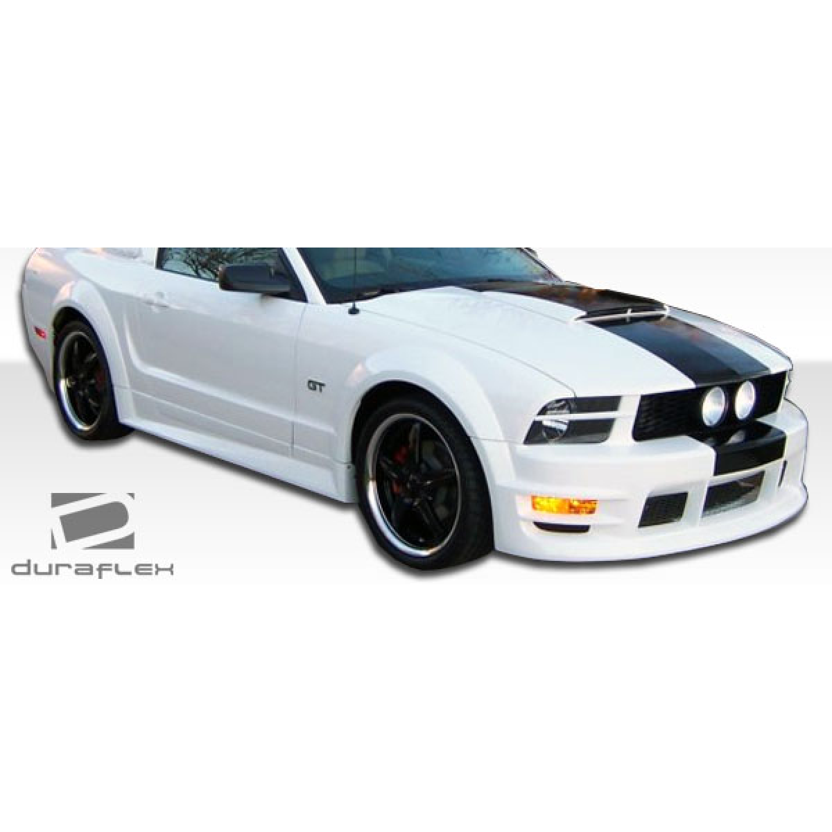 Modify your Ford Mustang 2005 with our Exterior/Side Skirts - Front three quarter angle view of the vehicle