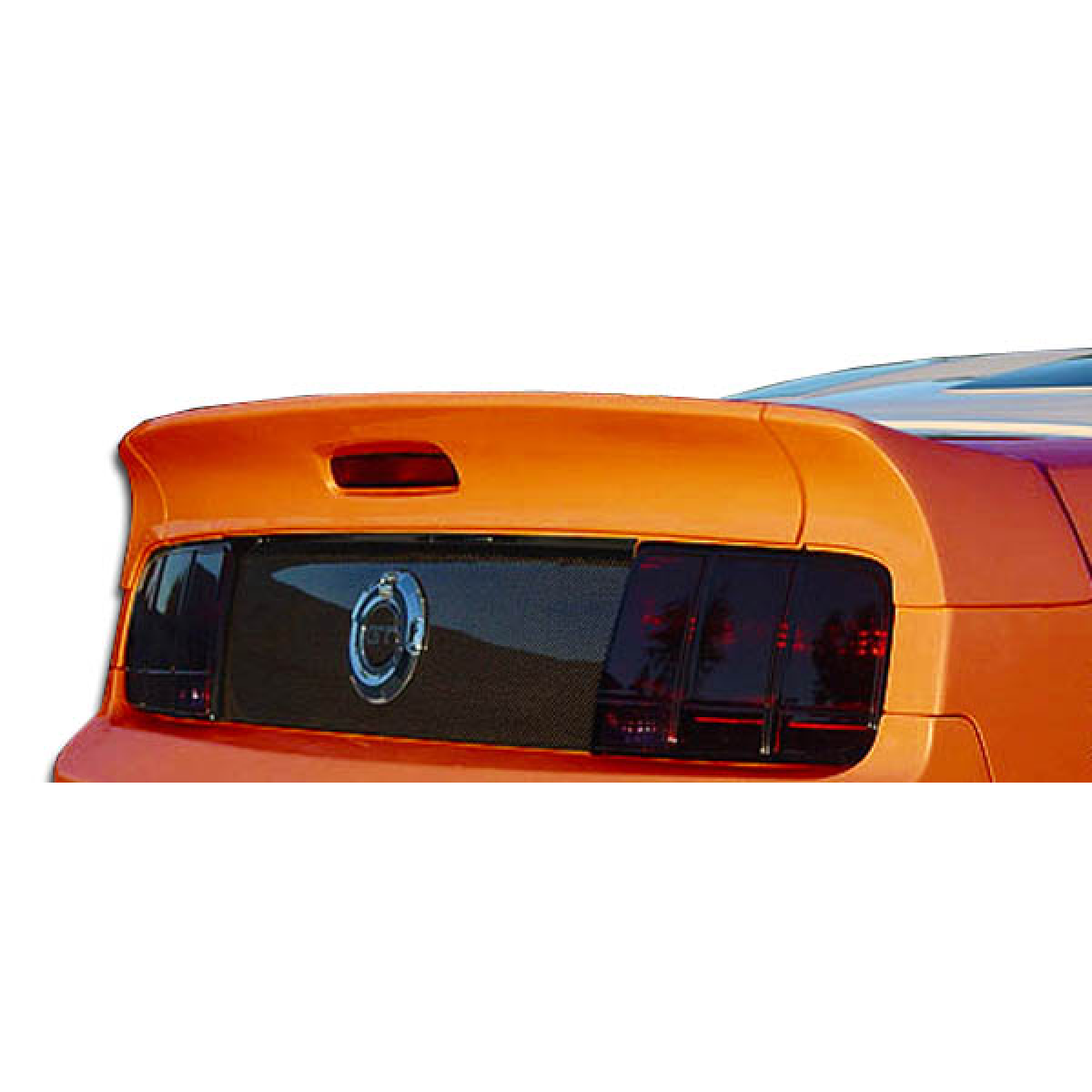 Modify your Ford Mustang 2005 with our Exterior/Wings - Rear angle view of Mustang spoiler part