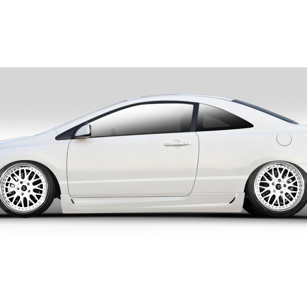 Modify your Honda Civic 2006 with our Exterior/Side Skirts - Side profile view of the vehicle