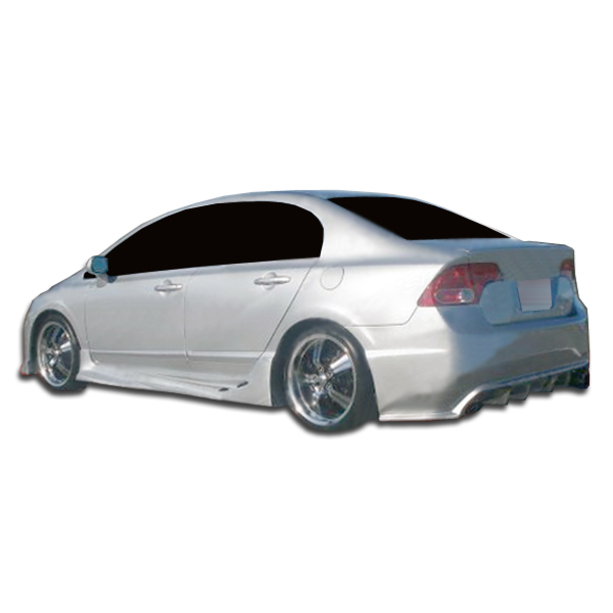 Modify your Honda Civic 2006 with our Exterior/Rear Bumpers or Lips - Right rear angle view of the vehicle