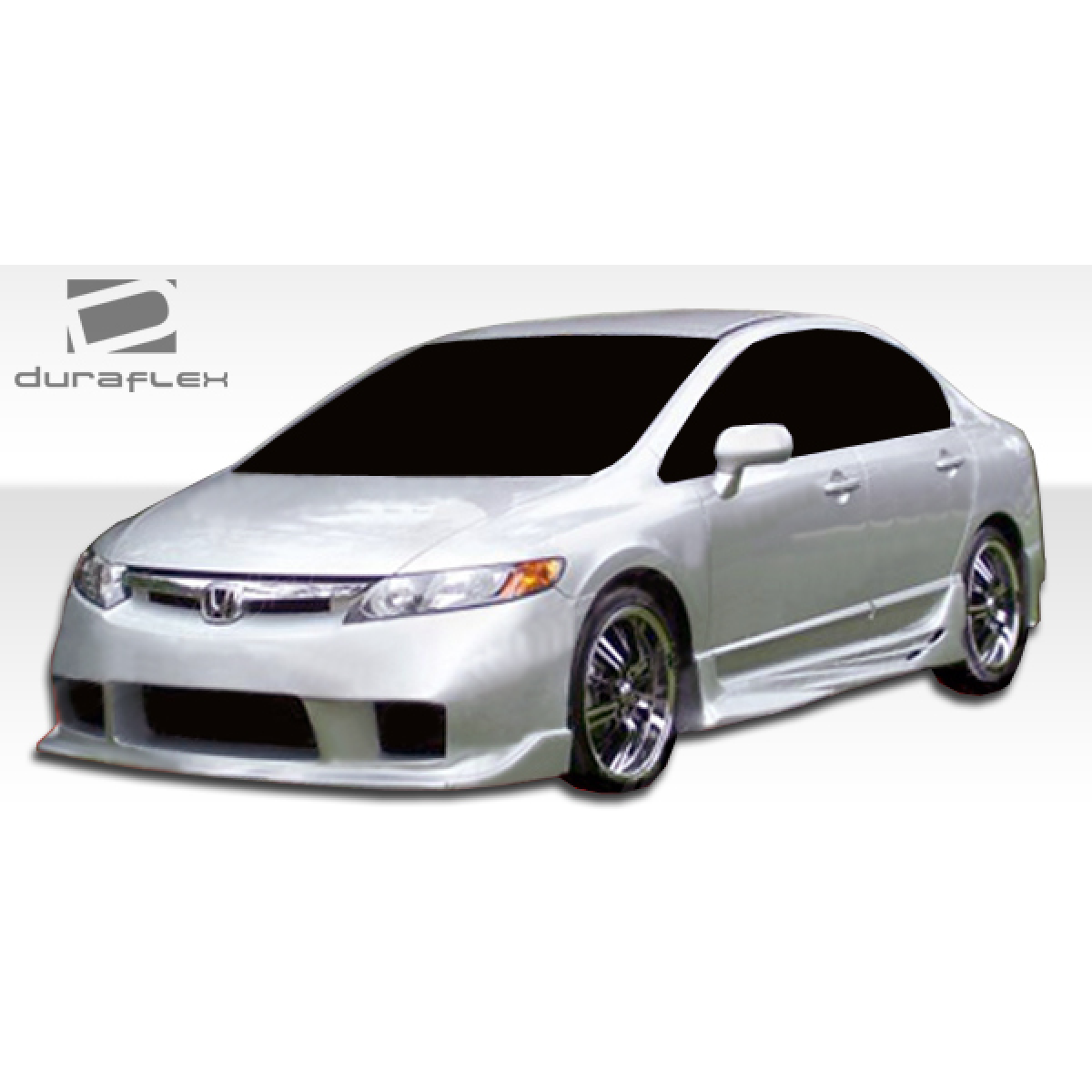 Modify your Honda Civic 2006 with our Exterior/Side Skirts - Front three quarter angle view of vehicle