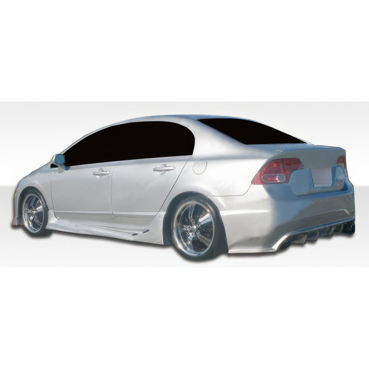 Modify your Honda Civic 2006 with our Exterior/Side Skirts - Side angle view of the vehicle part image