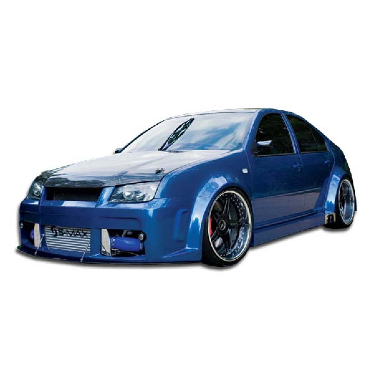 Modify your Volkswagen Jetta 1999 with our Exterior/Complete Body Kits - Front angle view of a modified car