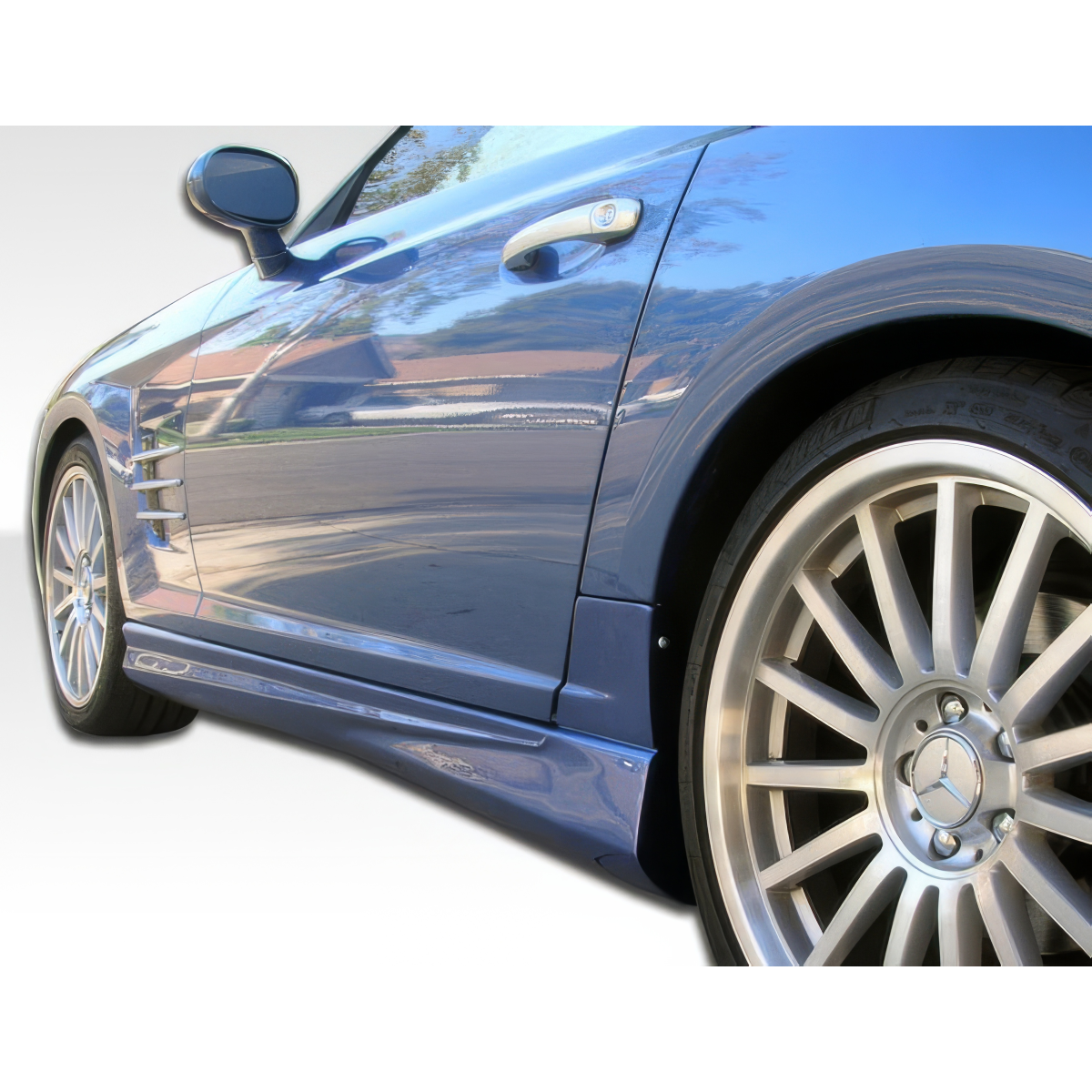 Modify your Chrysler Crossfire 2004 with our Exterior/Side Skirts - Low angle showing side of vehicle part