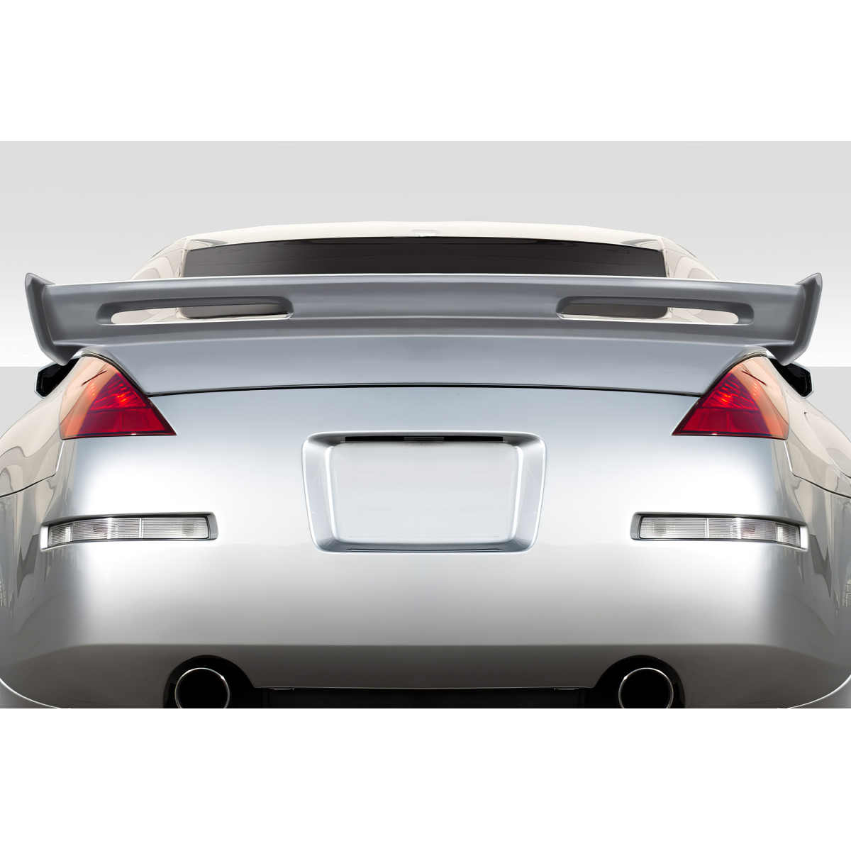 Modify your Nissan 350Z 2003 with our Exterior/Wings - Rear view angle of the Nissan 350Z with wing