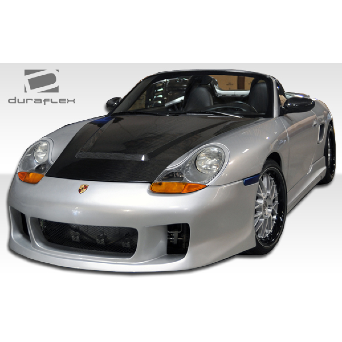 Modify your Porsche Boxster 1997 with our Exterior/Complete Body Kits - Front angle view of Porsche Boxster with FRP part