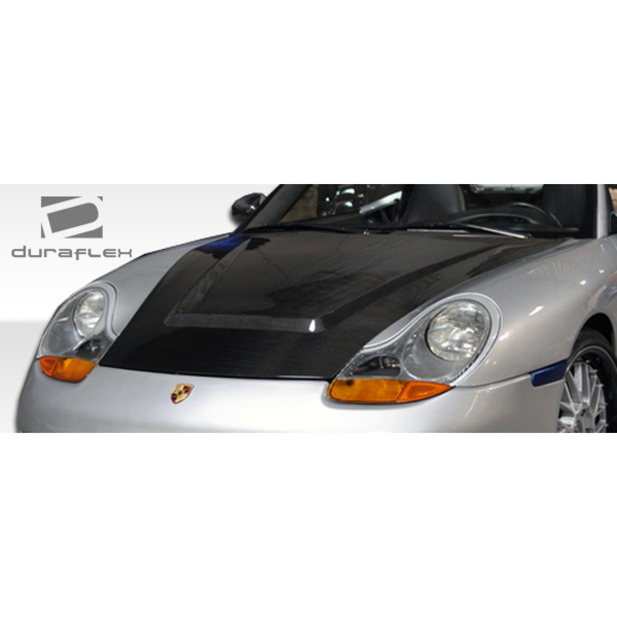 Modify your Porsche Boxster 1997 with our Exterior/Complete Body Kits - Front view showing hood and body kit angle