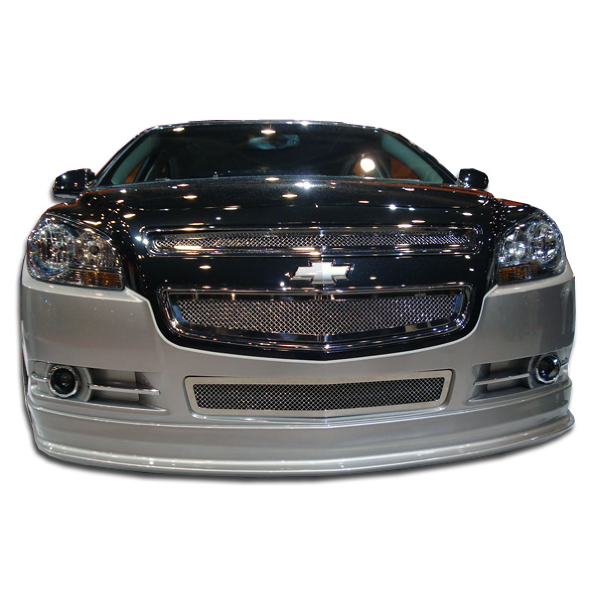 Modify your Chevrolet Malibu 2008 with our Exterior/Front Bumpers or Lips - Front view of a car part at zero degrees