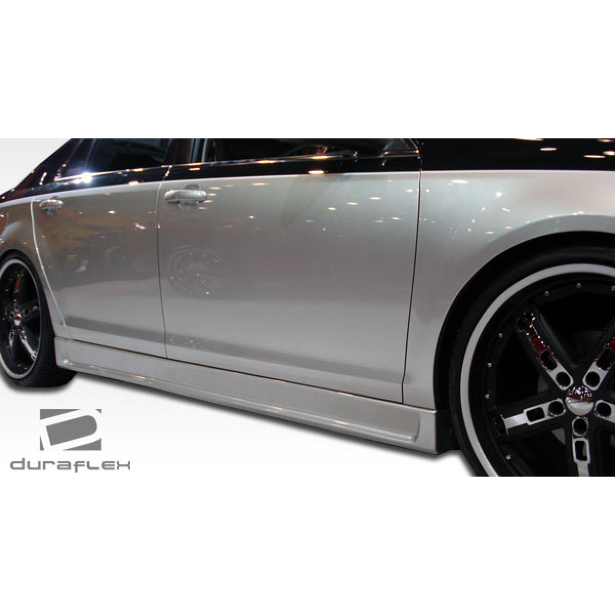 Modify your Chevrolet Malibu 2008 with our Exterior/Side Skirts - Side view of vehicle showcasing side skirts