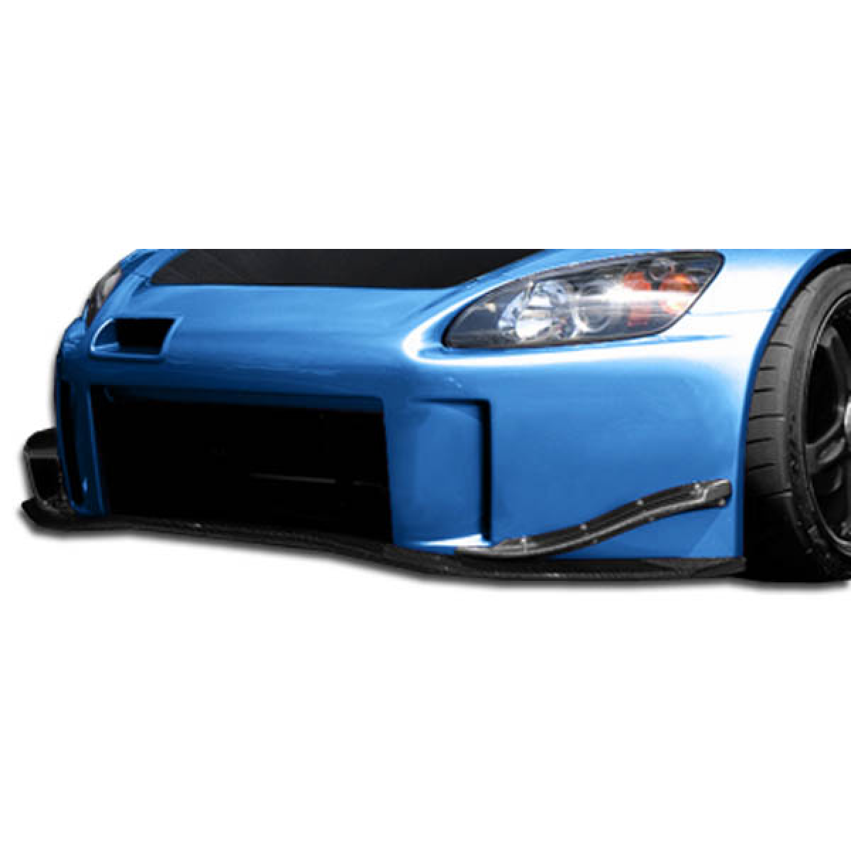 Modify your Honda S2000 2000 with our Exterior/Complete Body Kits - Front view showing under spoiler at low angle