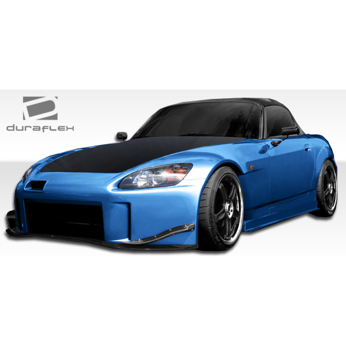 Modify your Honda S2000 2000 with our Exterior/Complete Body Kits - Front angle view of Honda S2000 with side skirts