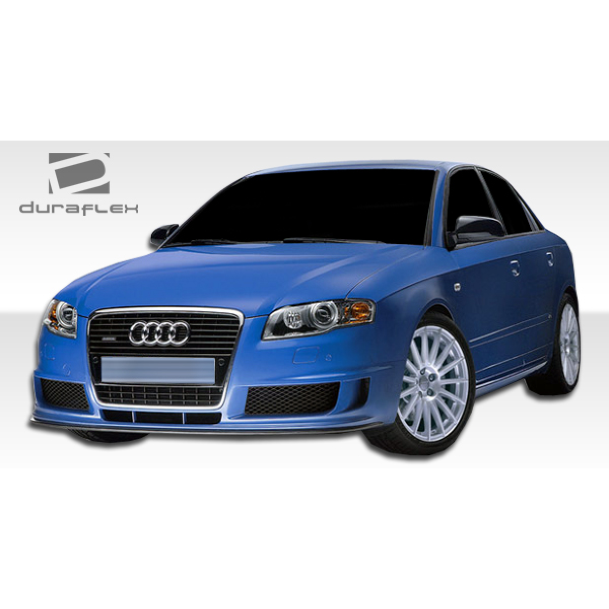 Modify your Audi A4 2006 with our Exterior/Front Bumpers or Lips - Front angle view of the vehicle