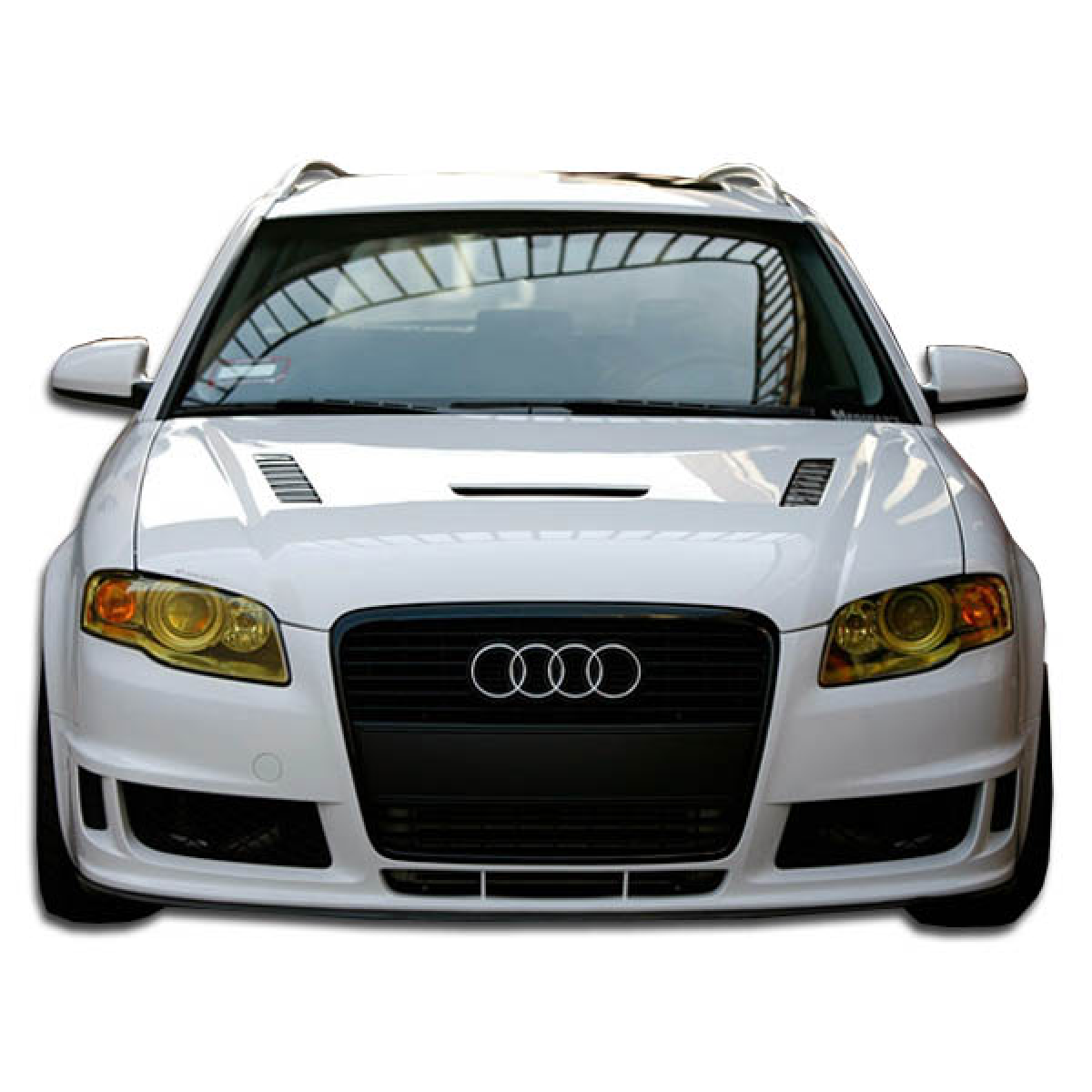 Modify your Audi A4 2006 with our Exterior/Front Bumpers or Lips - Front view of vehicle with slight upward angle