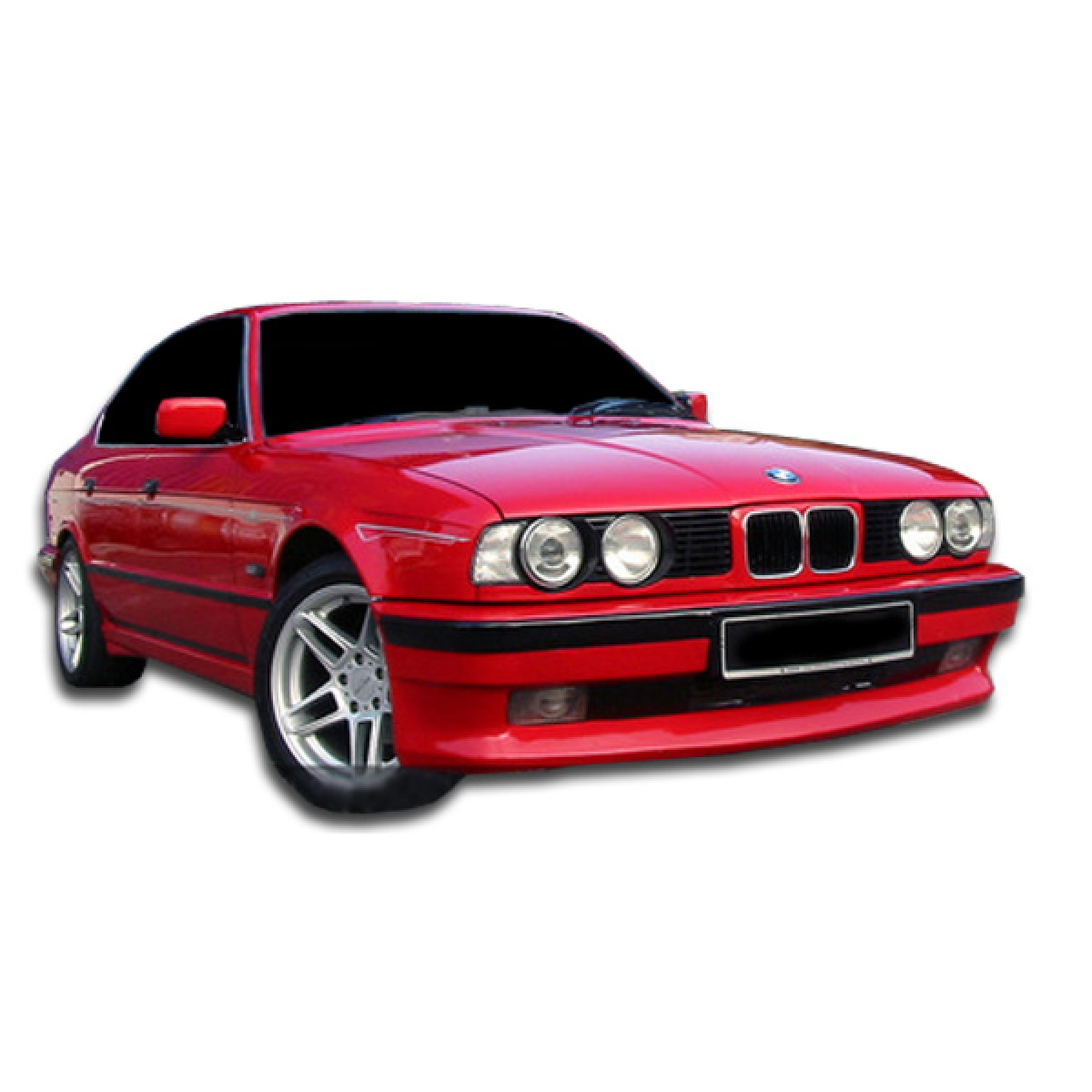 Modify your BMW 5-Series 1989 with our Exterior/Front Bumpers or Lips - Front angle view of the car