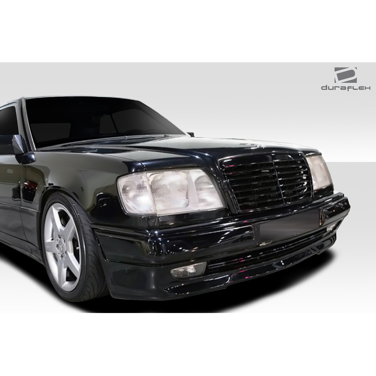 Modify your Mercedes-Benz C-Class 1986 with our Exterior/Front Bumpers or Lips - Front angle showing bumper design details