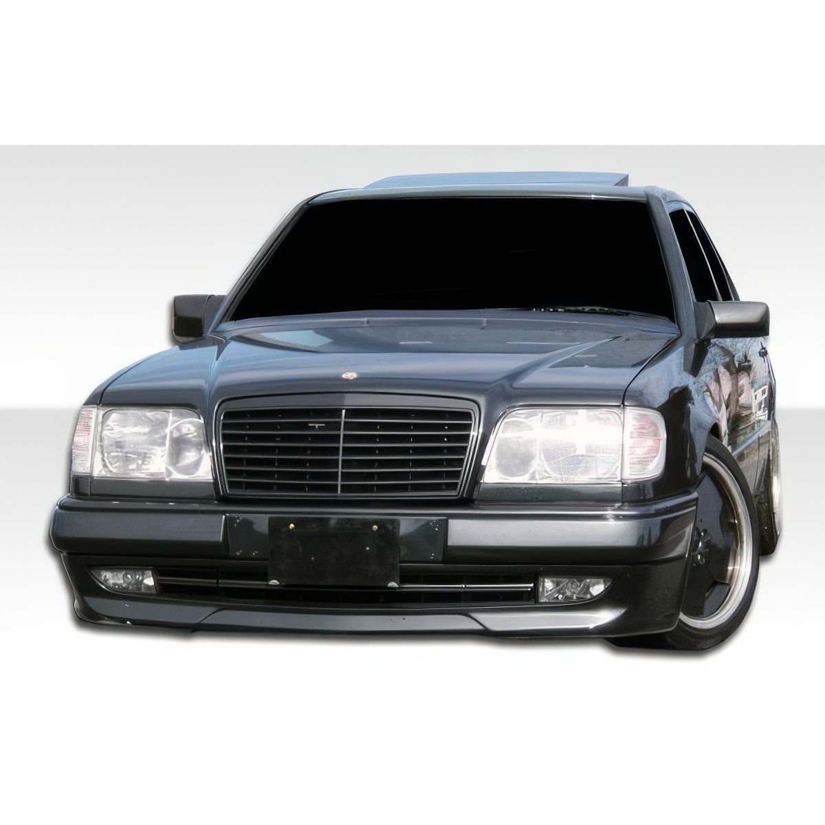 Modify your Mercedes-Benz C-Class 1986 with our Exterior/Front Bumpers or Lips - Front view of the vehicle at eye level