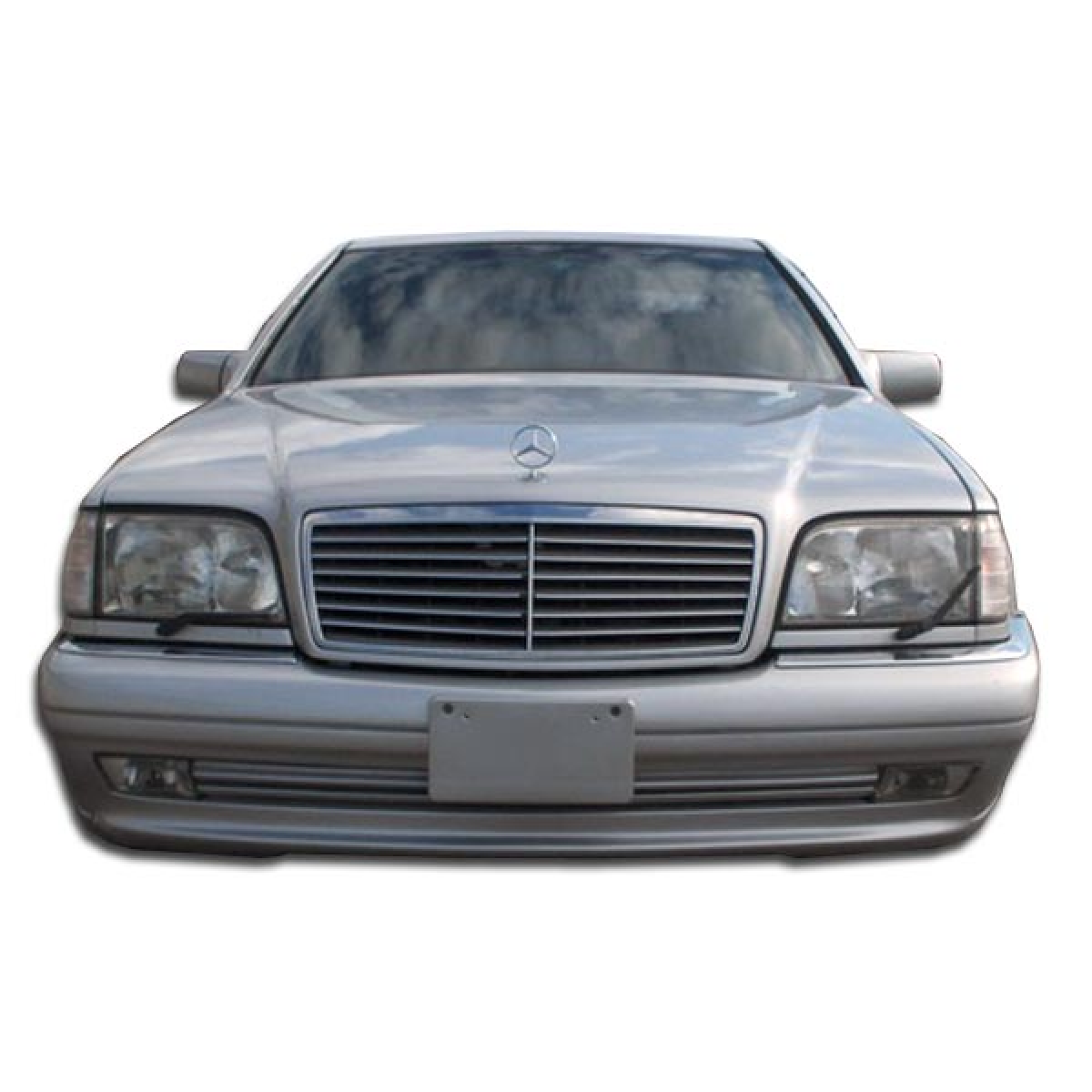 Modify your Mercedes-Benz S-Class 1992 with our Exterior/Front Bumpers or Lips - Front view of the vehicle at eye level