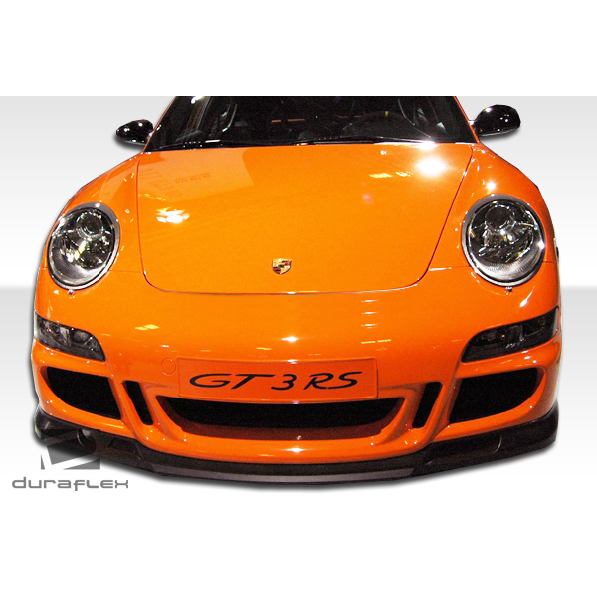 Modify your Porsche 911 2005 with our Exterior/Front Bumpers - Front view angle of the Porsche 911 GT3