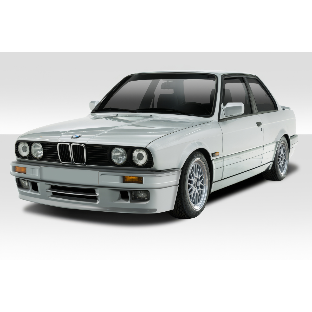 Modify your BMW 3-Series 1988 with our Exterior/Complete Body Kits - Front angle view of BMW 3 Series E30