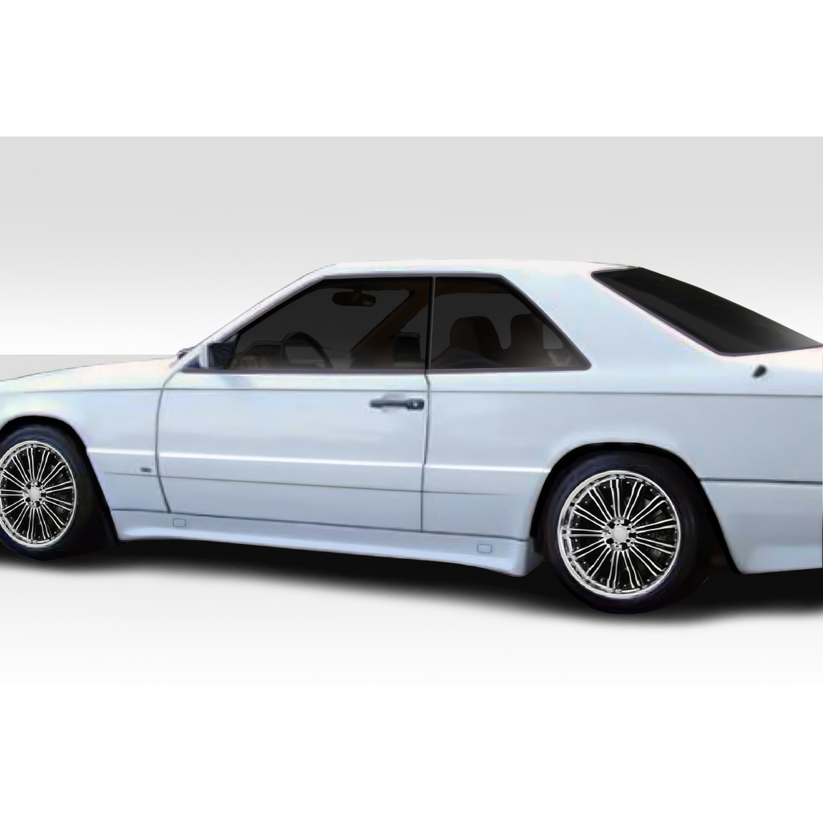 Modify your Mercedes-Benz C-Class 1986 with our Exterior/Complete Body Kits - Side view of a car with a sleek design