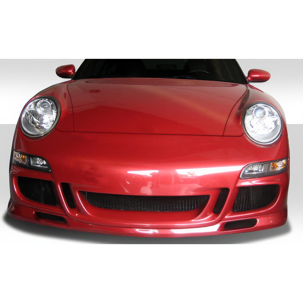 Modify your Porsche 911 1999 with our Exterior/Complete Body Kits - Front view of the vehicle with a low angle perspective