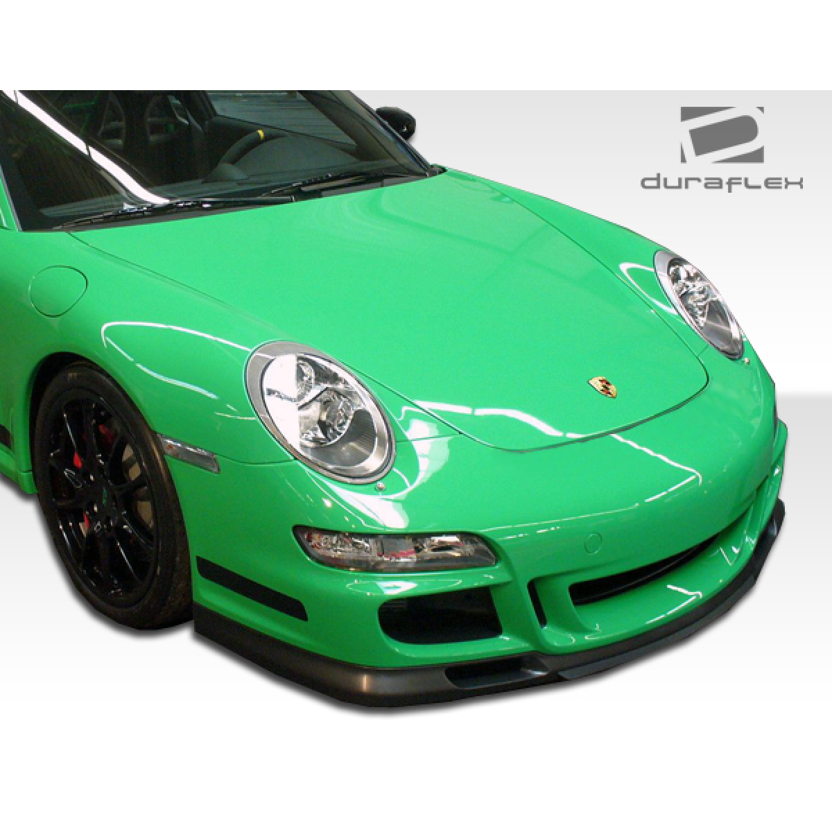 Modify your Porsche 911 2005 with our Exterior/Complete Body Kits - Front angle view of modified green Porsche 911