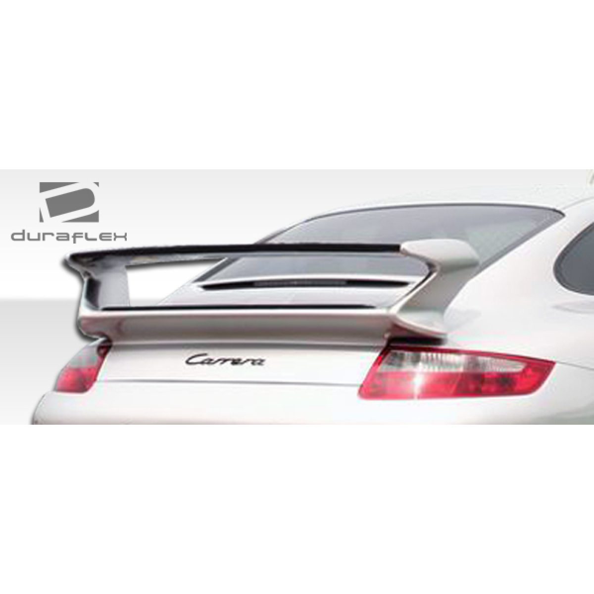 Modify your Porsche 911 2005 with our Exterior/Complete Body Kits - Rear view showing wing at a slight angle