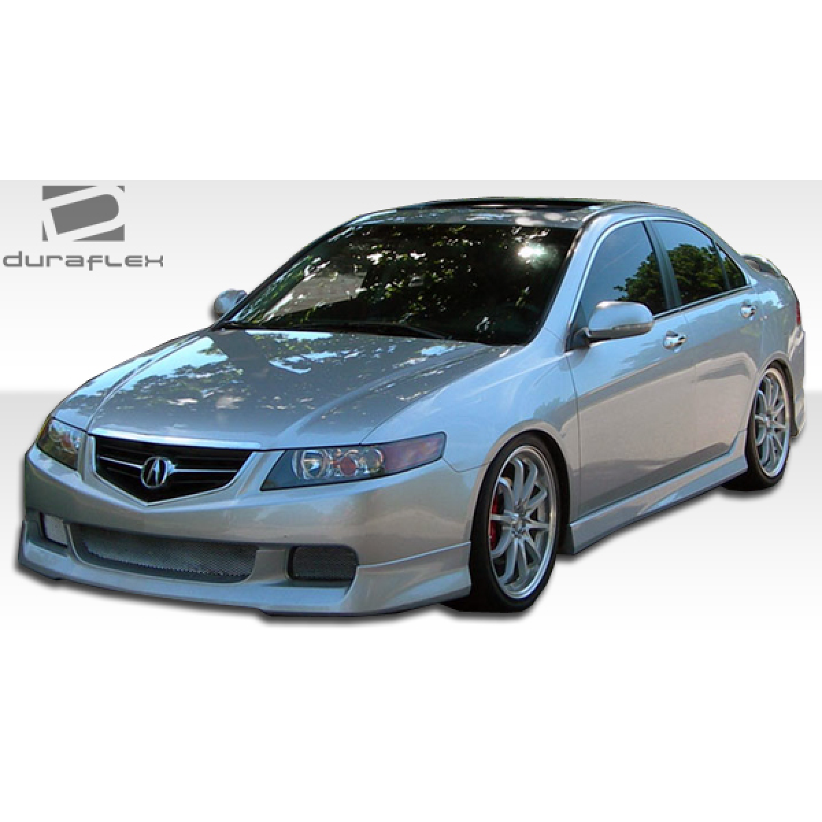 Modify your Acura TSX 2004 with our Exterior/Front Bumpers or Lips - Front angle view of vehicle with low profile