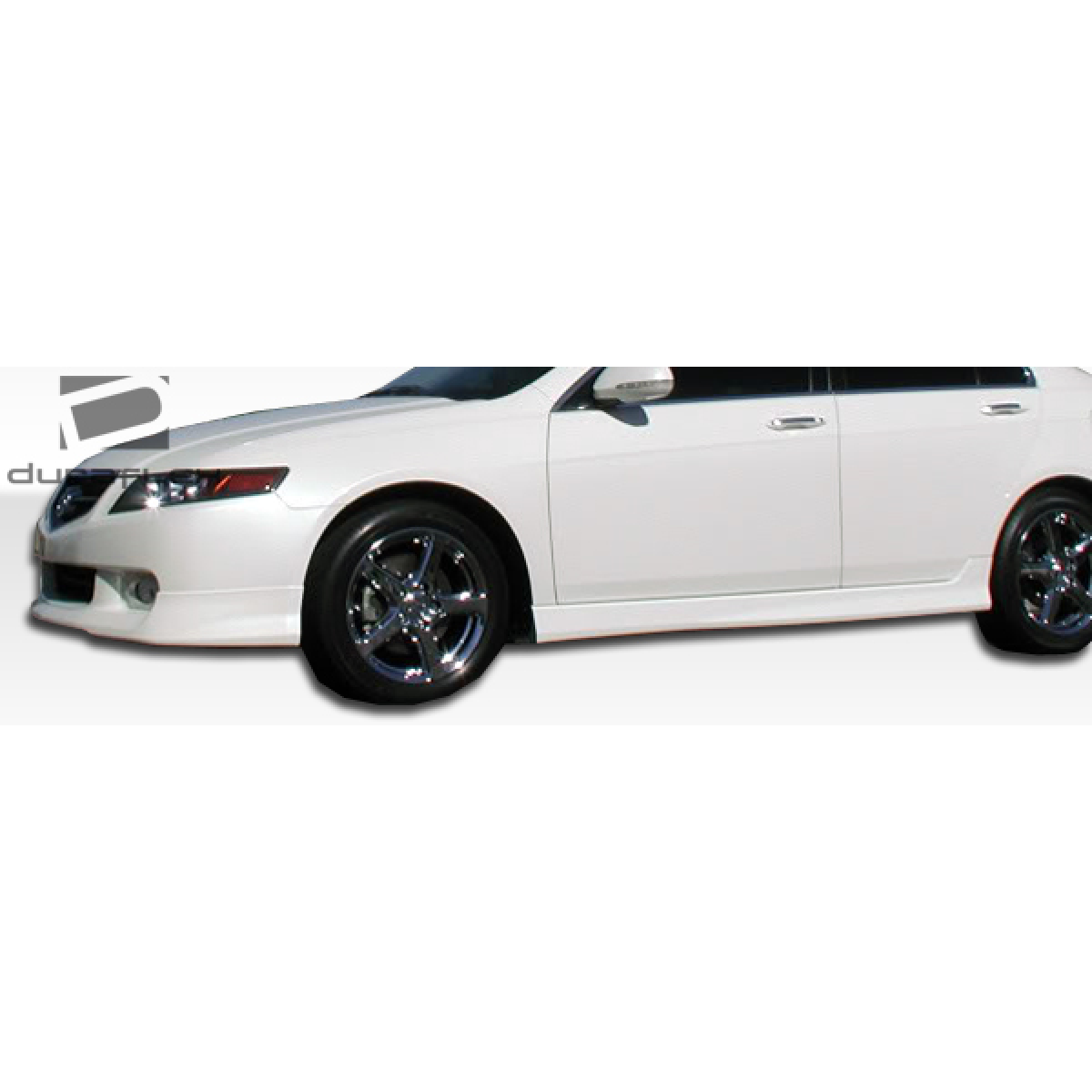 Modify your Acura TSX 2004 with our Exterior/Complete Body Kits - Side view angle of vehicle part showing side skirts
