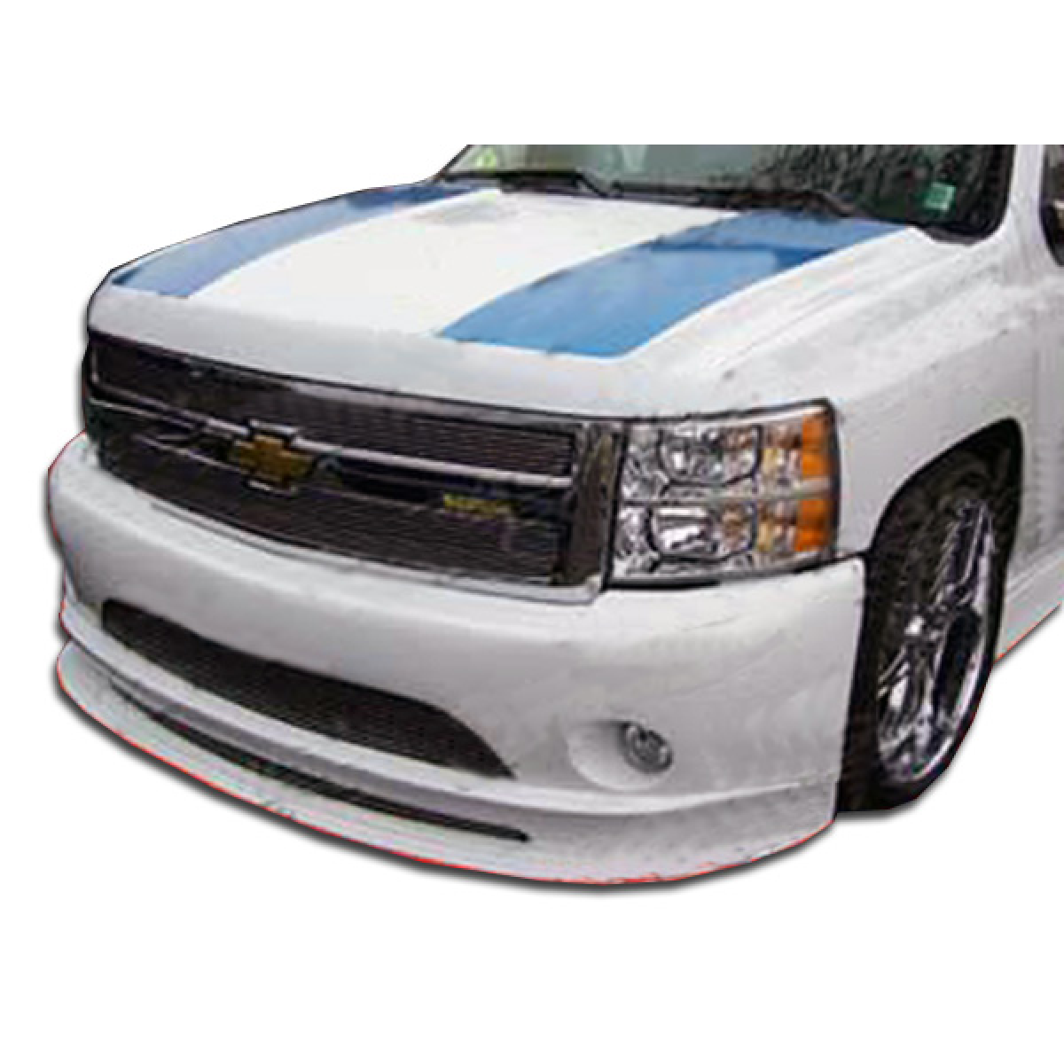 Modify your Chevrolet Silverado 2007 with our Exterior/Front Bumpers or Lips - Front view of Chevrolet Silverado bumper part