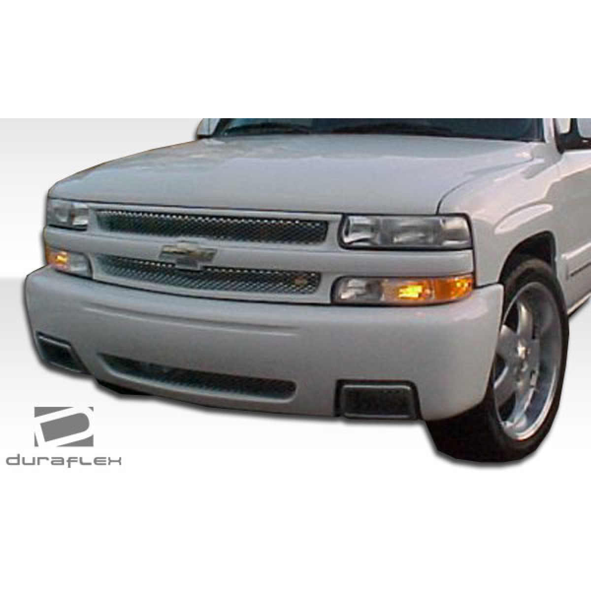 Modify your Chevrolet Silverado 2000 with our Exterior/Front Bumpers or Lips - Front view at a slight angle from passenger side