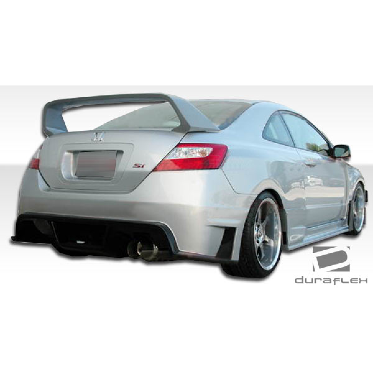 Modify your Honda Civic 2006 with our Exterior/Complete Body Kits - Rear angle view of bumper part on Honda Civic