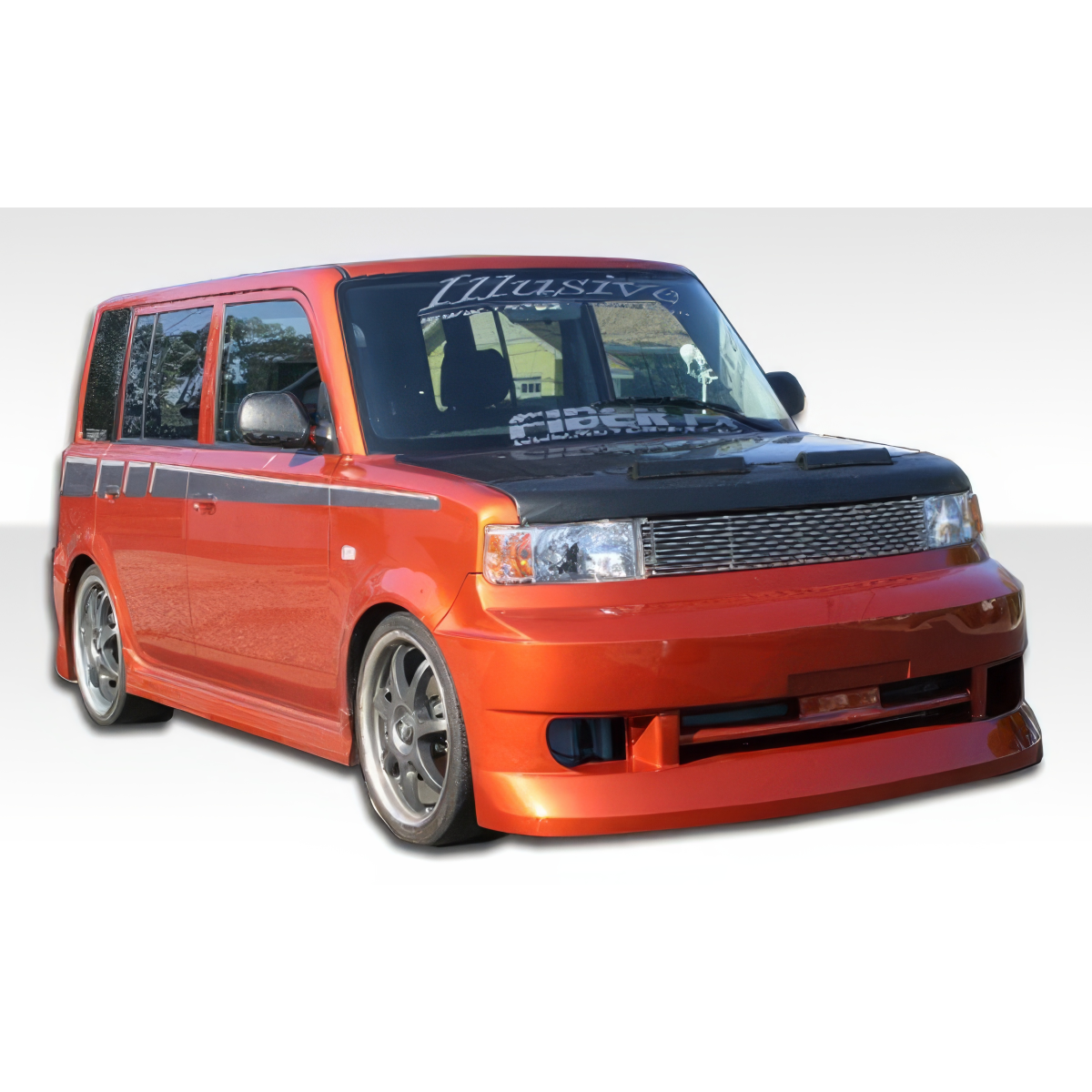 Modify your Scion xB 2004 with our Exterior/Complete Body Kits - Front three quarter angle view of modified vehicle