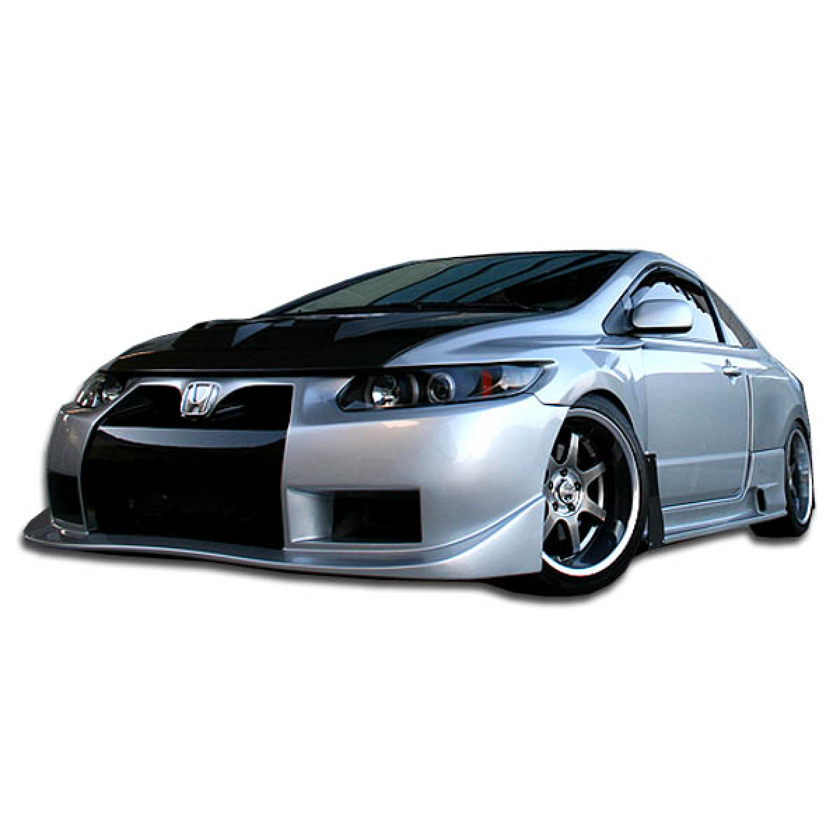 Modify your Honda Civic 2006 with our Exterior/Complete Body Kits - Front three quarter angle view of the car