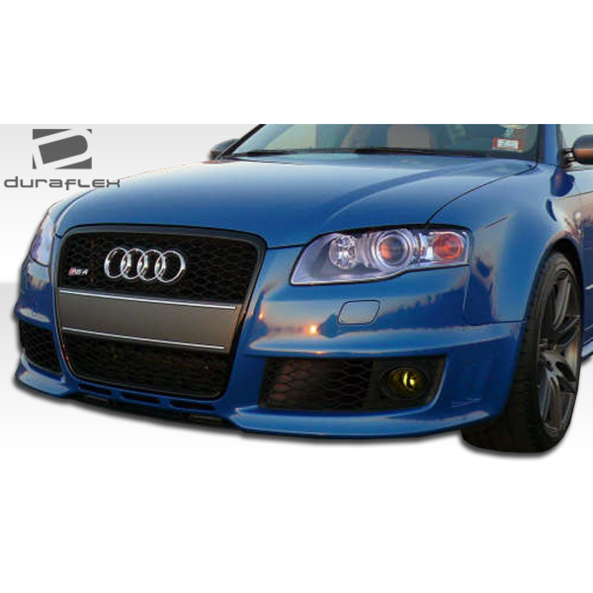 Modify your Audi A4 2006 with our Exterior/Front Bumpers or Lips - Front view at a slight angle from the side