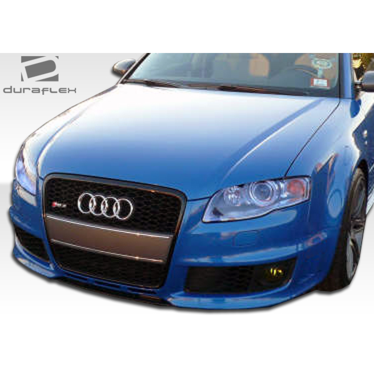 Modify your Audi A4 2006 with our Exterior/Front Bumpers or Lips - Front view of the Audi A4 at a low angle