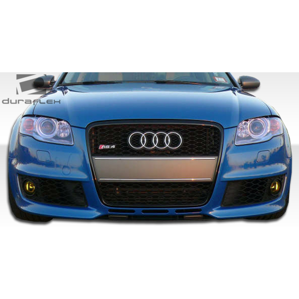 Modify your Audi A4 2006 with our Exterior/Front Bumpers or Lips - Front view of the Audi A4 at eye level