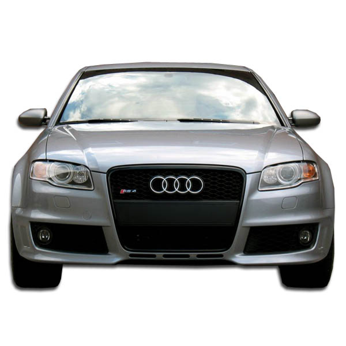 Modify your Audi A4 2006 with our Exterior/Front Bumpers or Lips - Front view of vehicle at a straight angle