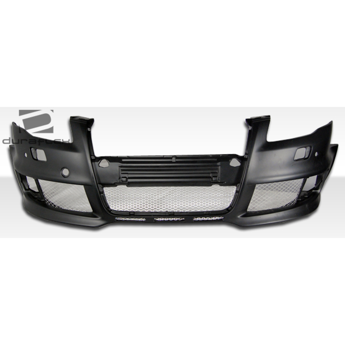 Modify your Audi A4 2006 with our Exterior/Front Bumpers or Lips - Part viewed from the front in a flat orientation