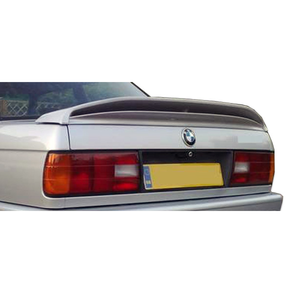 Modify your BMW 3-Series 1984 with our Exterior/Wings - Rear angle showing trunk lid spoiler on BMW