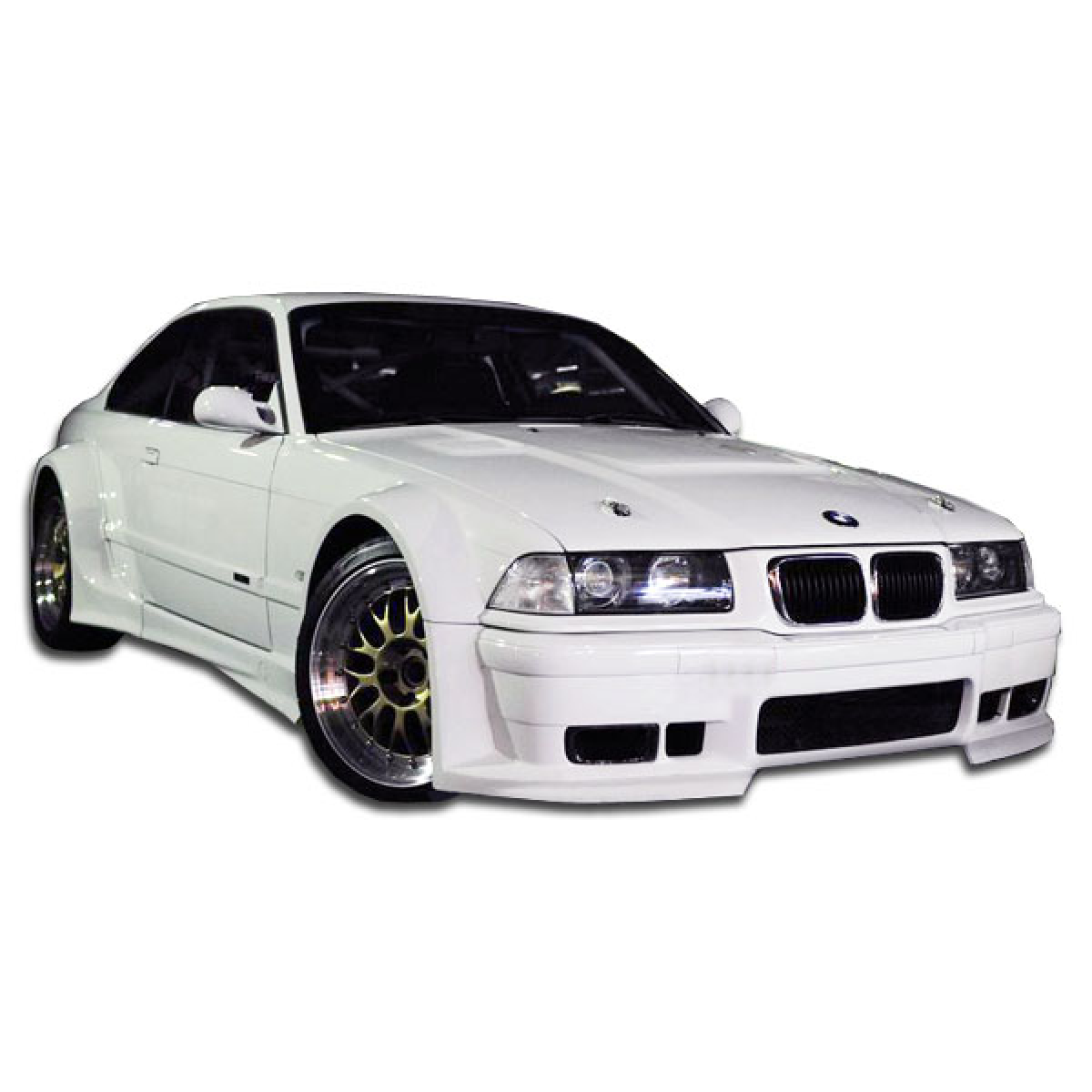 Modify your BMW 3-Series 1992 with our Exterior/Front Bumpers or Lips - Front angle view of vehicle near side